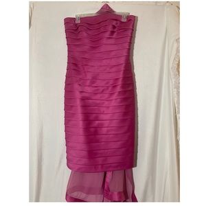 Fuchsia dress by Carmen Marc Valvo